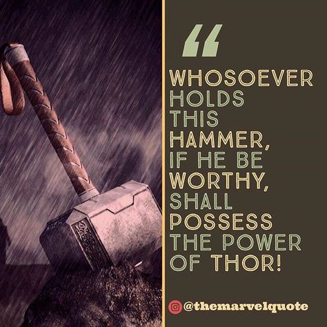 #marvel_pics #followme #hulk #marveledits #picoftheday #themarvelousmrsmaisel #themarvel Thor Quotes, Hammer Marvel, Superhero Quotes, Marvel Pics, Marvel Paintings, Avengers Quotes, Iron Man Wallpaper, Thor Hammer, Marvel Quotes