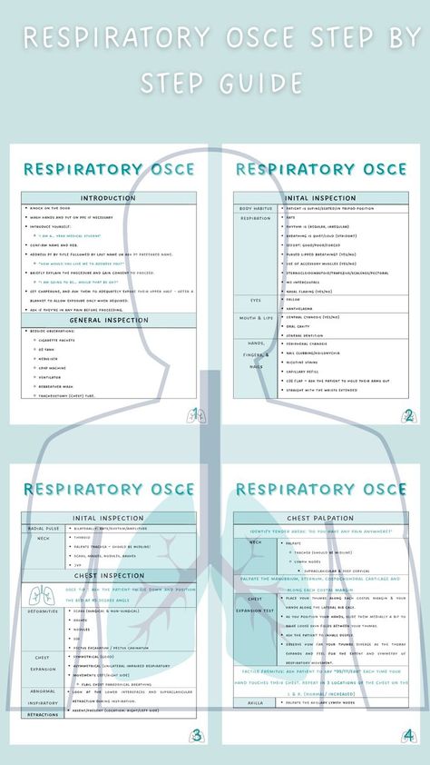 I used these exact notes to score 100% (YES - I got FULL MARKS on my Respiratory OSCE station) and I want you to get 100% too ! Medical Student Notes, Osce Exam, Study Guide Notes, E Aesthetic, Full Marks, Guided Notes, Medical Students, Step By Step Guide, Respiratory