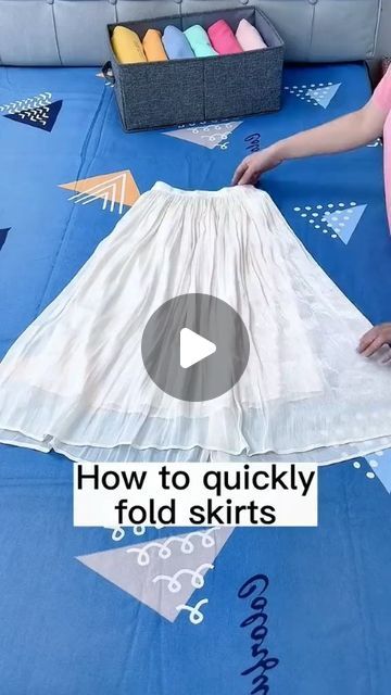 The Folding Hacks on Instagram: "Transform your space with smart storage solutions. Link in bio @thefoldinghacks 🧺🥰! Do you have a better way to fold skirts?🤔#foldingclothes #storagehacks #skirt #capcut" How To Fold Tennis Skirts, How To Fold Jerseys, Skirt Folding Hacks, How To Fold Skirts To Save Space, How To Fold A Skirt, How To Fold Skirts, Fold Skirt, Folding Hacks, Packing Hacks