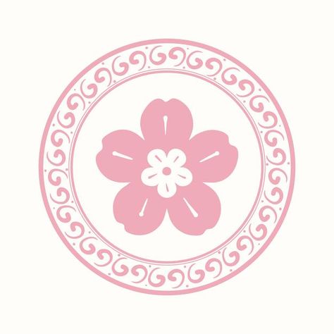 Sakura Wall, Candle Logo Design, Chinese Flowers, Jewelry Logo Design, Sakura Art, Pink Sakura, Flower Symbol, Flower Logo Design, Sakura Flower