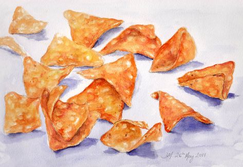 Mexican Chips, Nacho Cheese, Food Painting, Food Illustration, Paint Chips, Tortilla Chips, Food Illustrations, Tortillas, Painting Illustration