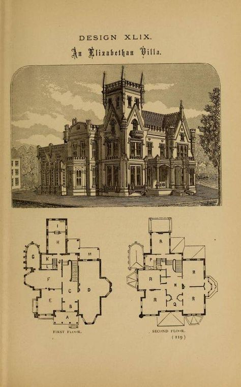 Hacienda Style House Plans, Hacienda Style House, 1800s House, Vintage Floor Plans, Victorian House Plans, Mansion Floor Plan, Vintage House Plans, Architectural Floor Plans, Sacred Architecture