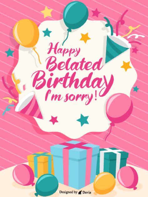 You’re at fault and you need to apologize but prioritize on their birthday first! Hence, this is the best ecard to do so. Wish them, let them know that you’re still thinking of them and then insert a small apology to show that you feel guilty for forgetting about their birthday! Sorry I Missed Your Birthday, I Missed Your Birthday, Missed Your Birthday, Late Birthday Wishes, Belated Birthday Greetings, 2023 Birthday, Dreamy Images, Happy Birthday Clip Art, Belated Birthday Wishes