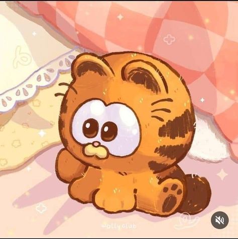 Baby Garfield Drawing, Baby Garfield Wallpaper, Cute Garfield Drawings, Cute Garfield Wallpaper, Garfield 2024, Garfield Drawing, Garfield Aesthetic, Baby Garfield, Garfield Wallpaper