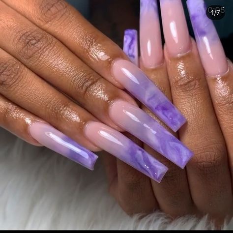 Marble Acrylic Nails, Purple Acrylic Nails, Milky Nails, Lavender Nails, Exotic Nails, Thanksgiving Nails, Long Square Acrylic Nails, Marble Nails, Acrylic Nails Coffin