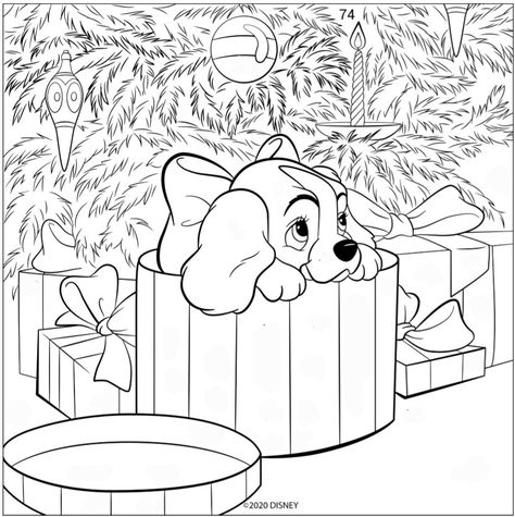 Lady And The Tramp Coloring Pages, Christmas Dog Coloring Pages, Bluey Christmas Coloring Pages, Aesthetic Christmas Coloring Pages, Disney Cartoon Coloring Pages, 2000s Coloring Pages, Disney Christmas Coloring Pages, Cute Christmas Coloring Pages, Kids Colouring Printables