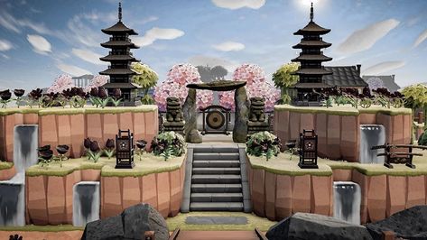 Marc | Hanami | 花見 on Instagram: “Wide angle of Hanamis entrance, the first area I ever did. Have a great start in the week ☺️ ______________________________ #animalcrossing…” Acnh Japanese Village, Acnh Zen Garden, Village Entrance, Japanese Entrance, Japanese Neighborhood, Acnh Japanese, Japanese Museum, Japanese Town, Japanese Animals