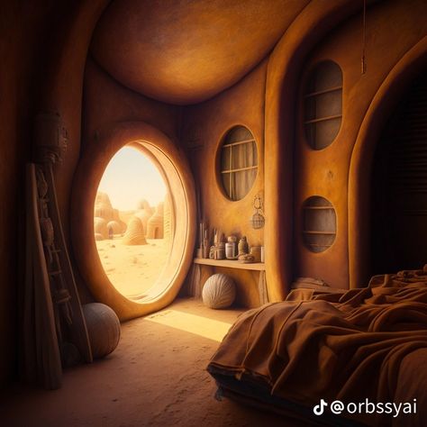 Star Wars Concept Art Ships, Star Wars Tattooine, Tattooine Star Wars, Coruscant Star Wars, Star Wars Architecture, Star Wars Interior, Star Wars House, Skywalker Family, Star Wars Bedroom