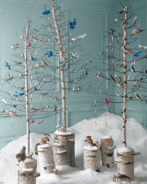 Holiday Decor Trends, White Flocked Christmas Tree, Martha Stewart Christmas, Scandinavian Christmas Trees, Tinsel Tree, Alternative Christmas Tree, Creative Christmas Trees, Unique Christmas Trees, Navidad Diy