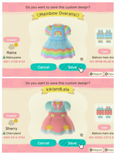 Acnh Summer Clothes, Kidcore Animal Crossing, Acnh Kidcore Codes, Animal Crossing Cafe, Animal Crossing Music, Clown Dress, Island Theme, Animal Crossing Qr Codes Clothes, Animal Crossing Game