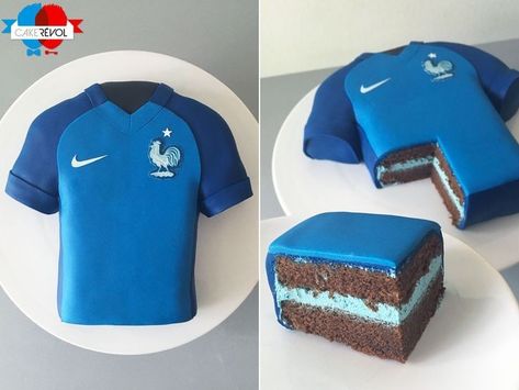 Cake Football, School Cupcakes, Birthday Cake Tutorial, Soccer Cake, Shirt Cake, Gravity Cake, Football Birthday Party, Elegant Birthday Cakes, Football Cake