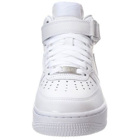 Nike Sportswear AIR FORCE 1 '07 MID ❤ liked on Polyvore featuring shoes, sneakers, nike, high top shoes, nike trainers, white high top shoes, white high tops and nike shoes Nike Air Force 1 Outfits, Adidas Women Fashion, Sneakers Nike Jordan, Nike Footwear, Nike Sneakers Outfit, Trainers Nike, Diy Sneakers, Sneakers Nike Air Max, Tops Nike