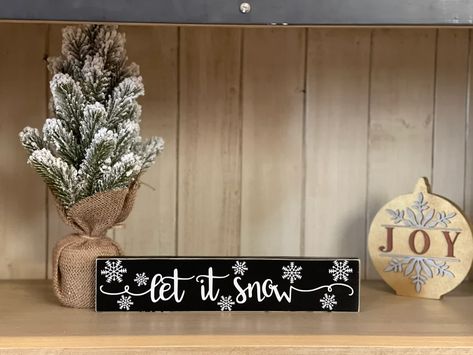 Let It Snow Let It Snow Wood Sign Let It Snow Decor Winter | Etsy Canada Winter Wood Signs, Let It Snow Wood Sign, Winter Mantle Decor, Toy Car Display, Snow Decor, Winter Mantle, Let It Snow Sign, Snow Signs, Winter Wall Decor