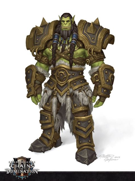 Wow Orc, World Of Warcraft Orc, Warcraft Orc, World Of Warcraft Characters, Green People, Warcraft Characters, Armor Design, For The Horde, Lotr Art