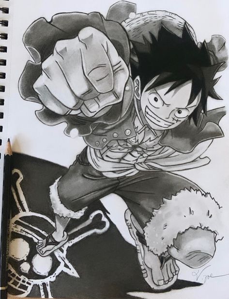 Anime pencil drawing Monkey D Luffy Drawing Pencil, Luffy Pencil Sketch, Monkey D Luffy Sketch, Monkey D Luffy Drawing, Luffy Sketch, Shading Drawing, Pencil Shading, Art Pencil, Graphite Drawings