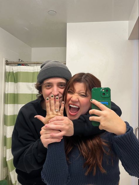 Proposal Instagram Post, Couple Ig Posts, Engagement Photo Selfies, Engagement Instagram Post, Lowkey Engagement Announcement, Fiancé Captions, Relationship Announcement Captions, Engagement Soft Launch, Engagement Announcement Ideas Unique