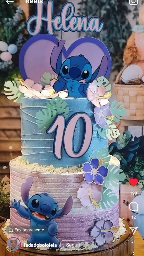 Disney Stitch Cake Ideas, Stitch Donuts Ideas, Stitch Birthday Cake Easy, Stitch And Angel Cupcakes, Stitch Bday Party Ideas, Stitch Birthday Party Ideas For Boys, Lilo And Stitch Cakes, Lilo Birthday Party, Pastel Lilo Y Stitch