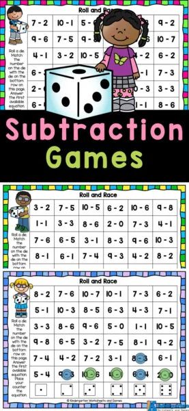 Subtraction Bump Game Free, Easy Subtraction Games, Addition And Subtraction Games Kindergarten, Math Games Subtraction, Subtraction Activities For Grade 2, Subtraction Games For First Grade, Free Subtraction Games, Sorting Worksheets For Kindergarten, Subtraction Activities For Kindergarten