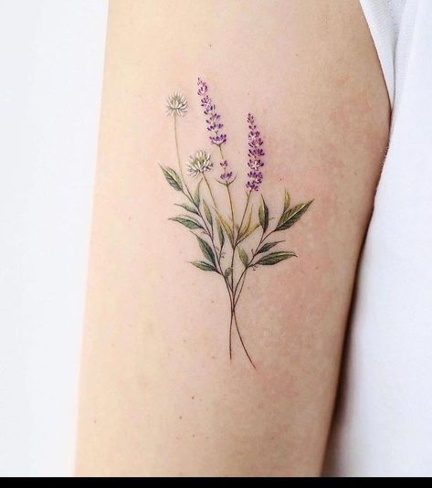 Sonia Core, Lymphoma Tattoo, Flower Tattoo Ideas For Women, Bluebell Tattoo, Small Flower Tattoo, Pretty Flower Tattoos, Minimal Watercolor, Flower Tattoo Ideas, Army Tattoos