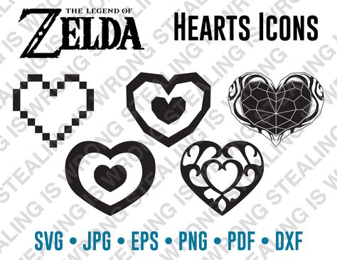 8 Bit Heart, Zelda Heart, Heart Container, Zelda Tattoo, Doodle Wall, Zelda Twilight Princess, Zelda Breath Of The Wild, Majoras Mask, Heart Template