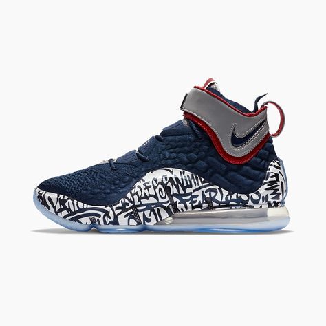 Remix Shoes, Lebron 4, Lebron 17, Blue Basketball Shoes, Camo Shoes, Sneaker Lovers, Nike Lebron, Nike Basketball, Stylish Sneakers