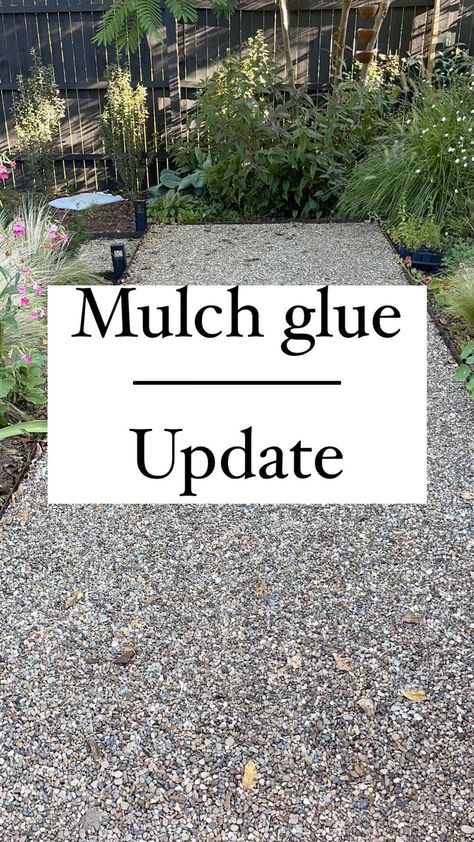 Brad | Clean? 🪴 Have trouble keeping your gravel clean and in one spot? I’m trying out @petratools mulch glue, which is in the product tab, and… | Instagram Mulch And Gravel Landscaping Ideas, How To Keep Mulch In Place, Rock Glue Landscaping, Gravel Glue Diy, Mulch Glue Recipe, Mulch Glue For Mulch, Mulch Glue Pea Gravel, Mulch Vs Rock Landscaping, Mulch Glue Diy