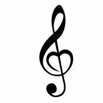 Music Heart Tattoo, Love Music Tattoo, Bulldogge Tattoo, Small Music Tattoos, Treble Clef Heart, Music Notes Drawing, Music Note Heart, Music Notes Tattoo, Music Symbol