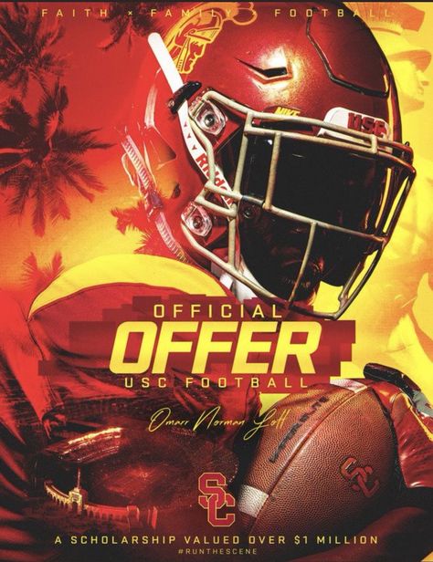 College Football Recruiting Graphics, Sports Photography Poses, College Football Recruiting, Usc Football, Football Recruiting, Football Graphics, Sports Ideas, Recruitment Ideas, College Football Teams