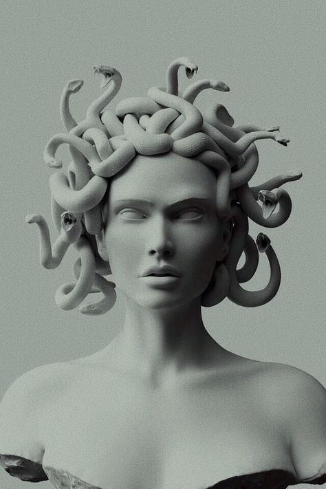 Medusa Art, Greek Statues, Roman Sculpture, Medusa Tattoo, Sculpture Projects, Greek Sculpture, Contemporary Sculpture, Greek Art, Sculptures & Statues