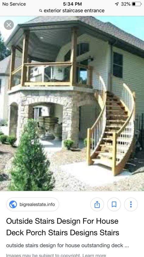 Mountain Backyard, Glass Railing Deck, Second Floor Deck, Veranda Design, Patio Deck Designs, Exterior Stairs, Deck Stairs, Outdoor Stairs, Attic Remodel