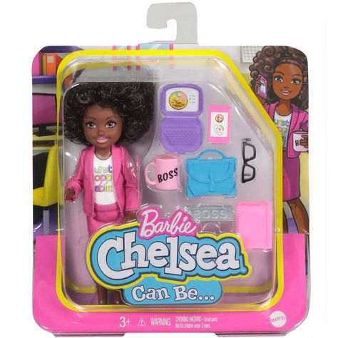 Just Like Her Big Sister, Barbie, Chelsea Doll Loves Trying On Different Career Roles. Kids Can Explore A World Of Fun With The Barbie Chelsea You Can Be Anything Doll Assortment Featuring Diverse Chelsea Dolls In Different Career Roles. Product Dimensions - 5" L X 1.75" W X 5.5" H Weight - 0.29 Lbs Kids Can Try On Several Different Roles With Chelsea Career Doll (6"/15.24-Cm) In Career-Themed Clothing Plus Related Accessories To Play Out The Storytelling Fun Choose From A Pilot, Doctor, Busines Chelsea Barbie, Barbie Chelsea Doll, Barbie Kelly, Chelsea Doll, Barbie Sets, Barbie Toys, Vintage Barbie Dolls, Barbie Friends, Mattel Barbie