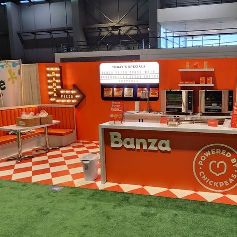 Let us take your order for next year's event 👨‍🍳 Here are a few client projects from another successful Restaurant Show!
.
.
.
#2023RestaurantShow #2023NationalRestaurantShow Food Trade Show Booth Design, Restaurant Pop Up Design, Food Expo Booth, Food Expo Booth Design, Food Booth Design Ideas, Food Booth Design, Food Stand Design, Pink Retro Wallpaper, Kitchen Booth