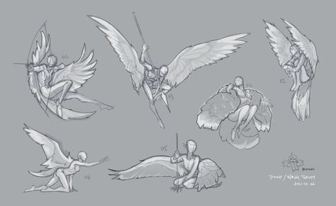 Flying Poses Drawing Wings, Wing Anatomy, Dibujos Ideas, People Drawings, Wings Drawing, Art Help, Angel Man, Wings Art, Art Idea