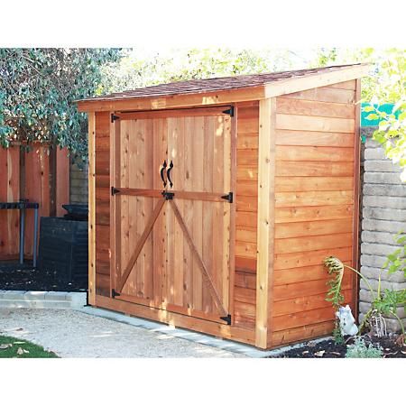 Cedar Shingle Roof, Shed Decor, Cedar Garden, Lean To Shed, Cheap Sheds, Red Cedar Wood, Shed Kits, Shed Plan, Wooden Sheds