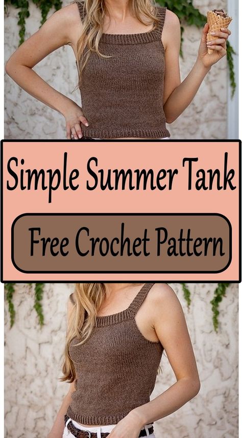 Crochet Tank Top Patterns Tank Top Patterns, Crochet Tank Top Free, Slip Stitch Crochet, Crochet Sweater Dress, Crochet Sweater Free, Crochet Tee, Crochet Tank Tops, Tank Top Pattern, Crochet T Shirts