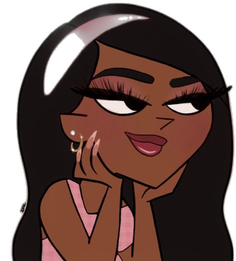 Black Girl pfp (made by me) 🩷 Drama Island Pfp, Total Drama Island Pfp, Pfp Black Hair, Cute Baddie Pfp, Total Drama Pfp, Black Hair Girl, Pretty Wallpaper Ipad, Girl Pfp, Totally Spies