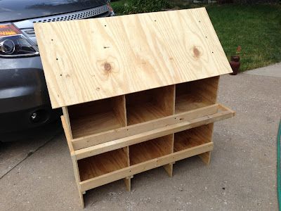 Joe's Garden Journal: A Low cost, easy to build, chicken nest box design Chicken Enclosure, Chicken Nest, Cowgirl Secrets, Box Design Ideas, Chicken Boxes, Cute Chicken Coops, Chicken Mama, Chicken Raising, Nest Boxes