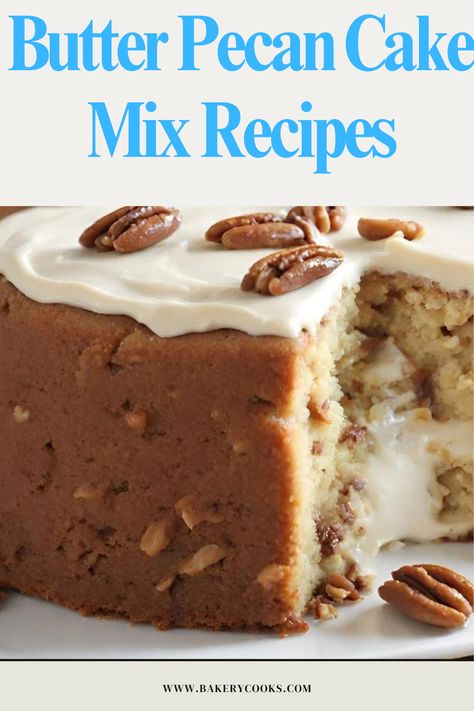 Indulge in the rich, nutty flavors of butter pecan cake mix recipes. With simple ingredients and easy instructions, these desserts offer a delightful balance of sweetness and crunch. Perfect for any occasion or craving, butter pecan cake mix recipes are sure to satisfy your sweet tooth. Butter Pecan Cake Mix Recipes Boxes Betty Crocker, Butter Pecan Dump Cake, Pecan Cake Mix Recipes, Butter Pecan Cake Mix Recipes Boxes, Butter Pecan Cake Mix Recipes, Brown Butter Cake Recipe, Strawberry Cake Pops, Diy Butter, Vanilla Mug Cakes