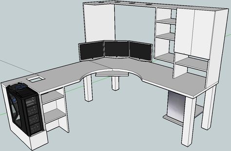 L shaped desk Ikea L Shaped Desk, L Shaped Desk Plans, Computer Desk Plans, Computer Desk Design, Diy Computer Desk, Desk Diy, Desk Layout, Ikea Desk, Desk Plans