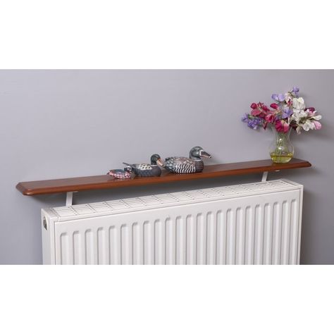 Easy Fit Radiator Floating Shelf Radiator Shelf, Bracket Shelf, Floating Shelf, Wall Mounted Shelves, Oak Finish, Wall Display, Display Shelves, Outdoor Storage Box, Wall Shelves