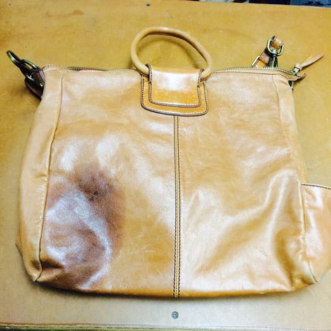 Purse Cleaning & Refinishing - Before How To Clean Leather Purse, How To Clean A Coach Purse At Home, Leather Cleaner Diy Purses, Restoring Leather Purse, Leather Bag Cleaning, Clean Leather Purse, Handbag Repair, Purse Cleaning, Vintage Coach Bags