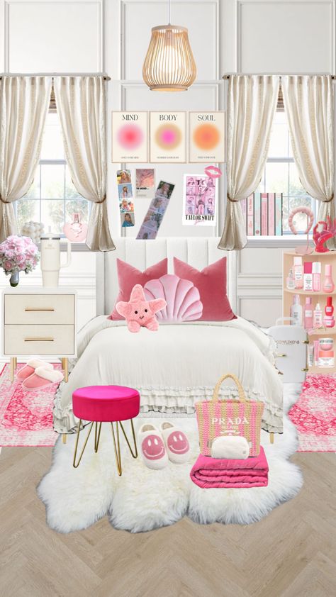 Dream room #preppy #bedroom #dreamroom Preppy Taylor Swift, Taylor Swift Room, Room Preppy, Preppy Bedroom, Mind Body Soul, Body And Soul, Dream Room, Mind Body, Taylor Swift