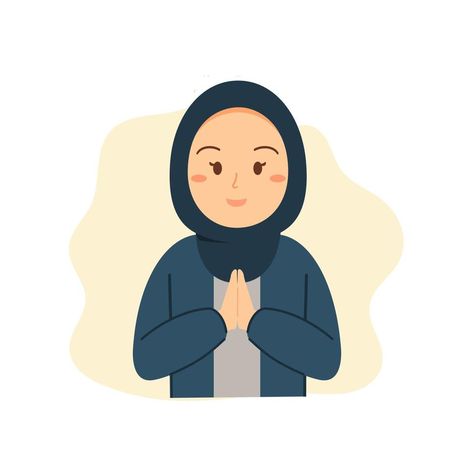 muslim woman wear hijab for greeting card ramadan and eid al fitr Muslimah Cartoon Art Cute, Hijab Animation, Character Flat Design, Muslim Cartoon, Hijab Art, Muslim Art, Watercolor Wallpaper Iphone, Teacher Cartoon, Adobe Illustrator Design