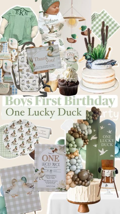 Celebrate your little one's first birthday with our adorable "One Lucky Duck" invitation template! Perfect for a duck-themed party, this editable design features charming mallard ducks and is incredibly easy to customize, download, and print. Get ready to throw a quacking birthday party with this delightful invite! Duck First Birthday, Duck Birthday Theme, Duck Birthday Party, Mommy Pictures, One Lucky Duck, Mallard Ducks, O Fish Ally, Duck Birthday, Lucky Duck