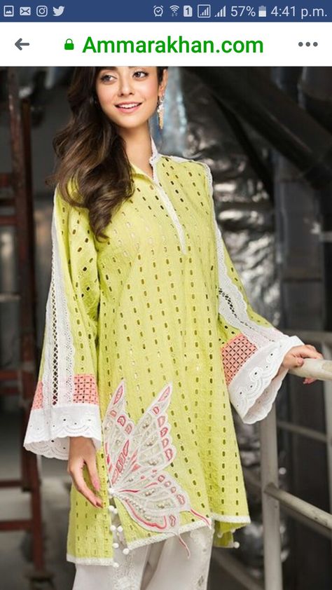 Chicken Fabric Kurtis, Chicken Fabric Dress, Pakistani Tops, Hakoba Dress, Chicken Fabric, Chicken Dress, Blouse Designs High Neck, Lace Suit, Fashion Dresses Formal