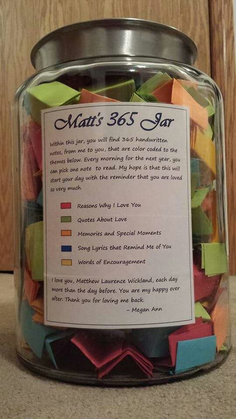 Hubby 365 jar More 365 Jar, Valentines Bricolage, Surprise Boyfriend, Birthday Surprise Boyfriend, Bf Gifts, Relationship Gifts, Cadeau Diy, Diy Gifts For Boyfriend, Valentines Day Gifts For Him