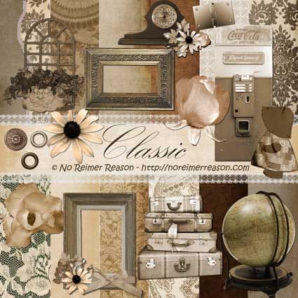 Free Digital Scrapbook Kit - Classic Free Digital Scrapbooking Kits Downloads, Free Digital Scrapbooking Kits, Genealogy Scrapbooking, Scrapbook Kits Free, Vintage Scrapbook Paper, Scrapbooking Freebies, Heritage Scrapbooking, Digital Scrapbooking Freebies, Scrapbook Digital