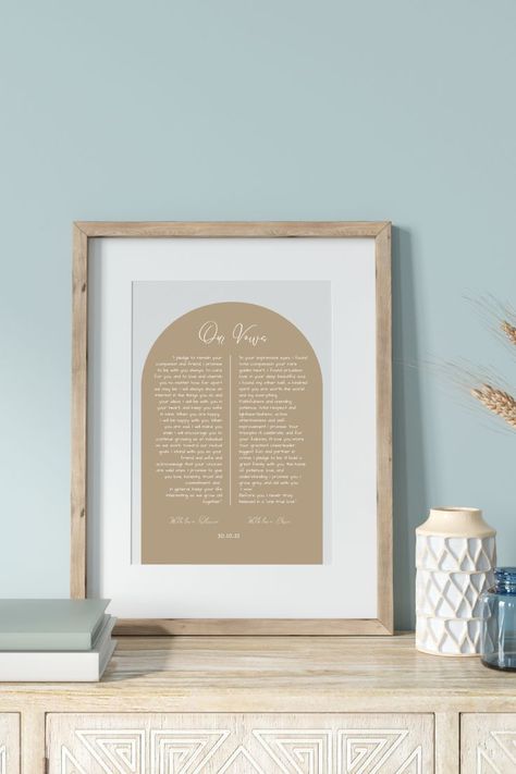 Vows Wall Art, Vow Wall Art, Wedding Vow Decor Wall Art, Printed Vows Decor, Vows Printed And Framed, Pastel Wall Art, Hippie Homes, Etsy Art Prints, Printable Scrapbook Paper