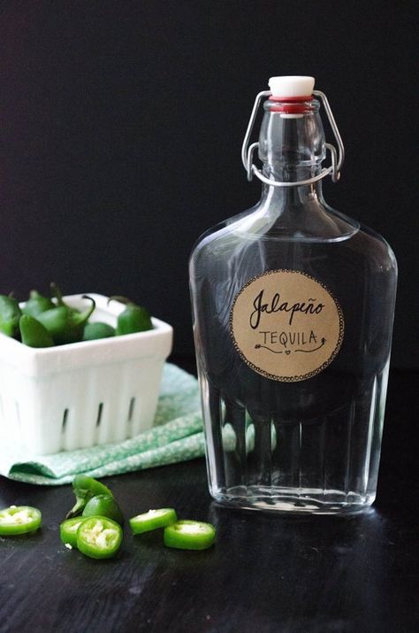 A Last-Minute Gift for Your Host: Jalapeño-Infused Tequila! — Gift Ideas from The Kitchn | The Kitchn Tequila Present Gift Ideas, How To Infuse Tequila, Tequila Gift Ideas, How To Host A Tequila Tasting, Gifts For Tequila Lovers, Jalapeno Vodka, Jalepeno Infused Tequila Recipe, Liquor Infusions, Jalapeno Infused Tequila