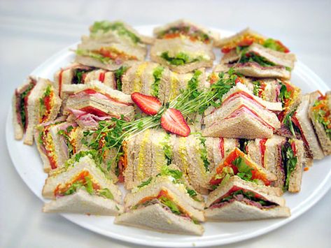 List of Sandwiches: Sandwich Ideas for Breakfast, Lunch, and Dinner Chipotle Catering, Tea Party Sandwiches Recipes, Catering Platters, Tea Party Sandwiches, Sandwich Platter, Ideas For Breakfast, Sandwich Ideas, Sandwich Trays, Party Sandwiches